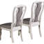 Chaises de salle à manger blanches et grises antiques (de 2), dossier, 2 chaises contemporaines élégantes, blanc / gris, assise moelleuse