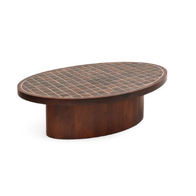 Coffee Table Acacia Wood & Tile Large
