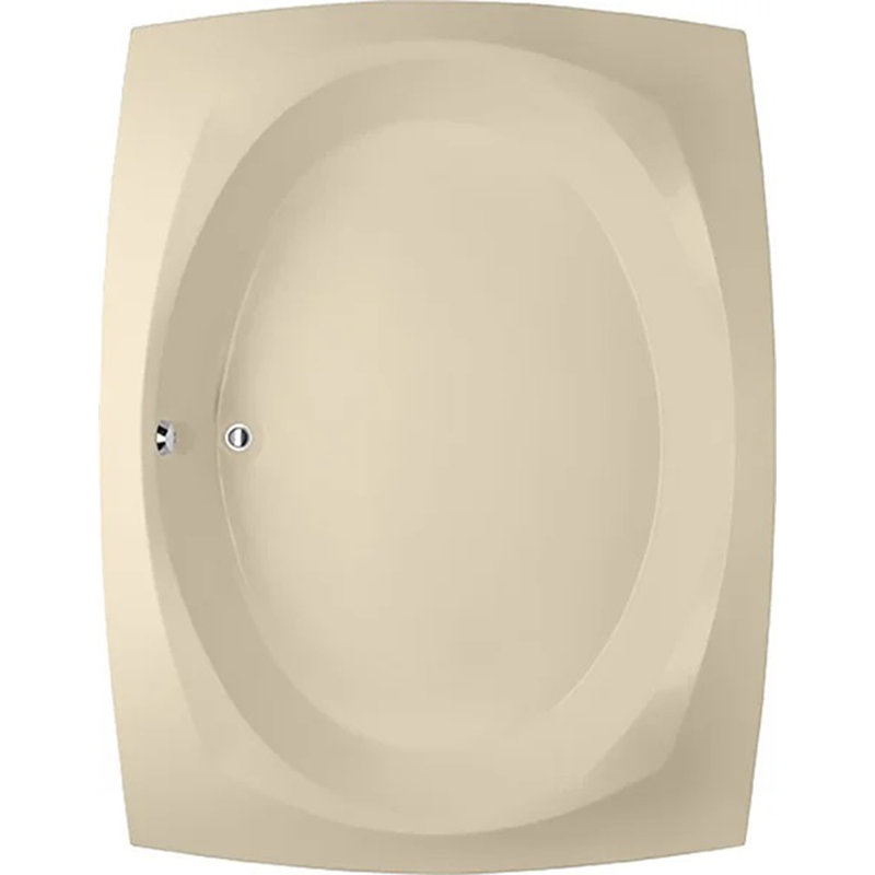 Baignoire de trempage à chute 82" x 64" largo Designer, Os, Chrome satiné