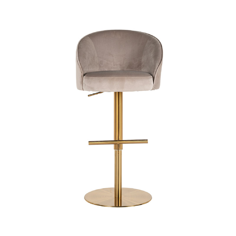 Zabi Swivel Adjustable Height Bar Stool, Brown