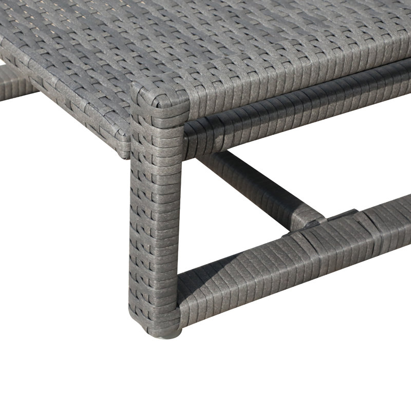 Lucido 2 - Person Patio Conversation Set with Cushions, Light Gray