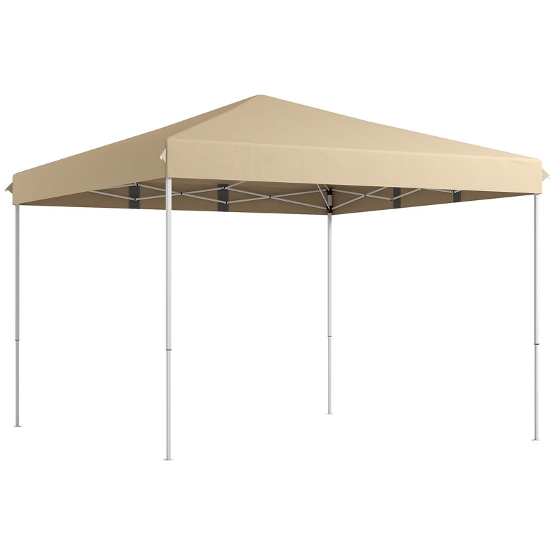 Auvent rétractable 13 pi x 13 pi Outsunny, Beige, Beige