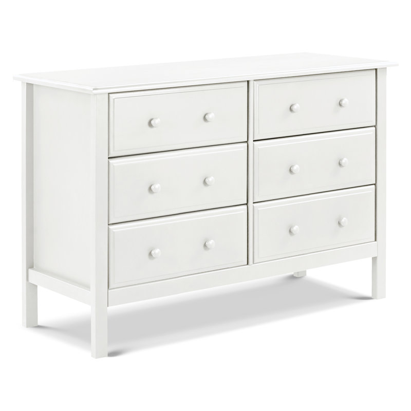 Jayden 6 Drawer 48" W Double Dresser, White