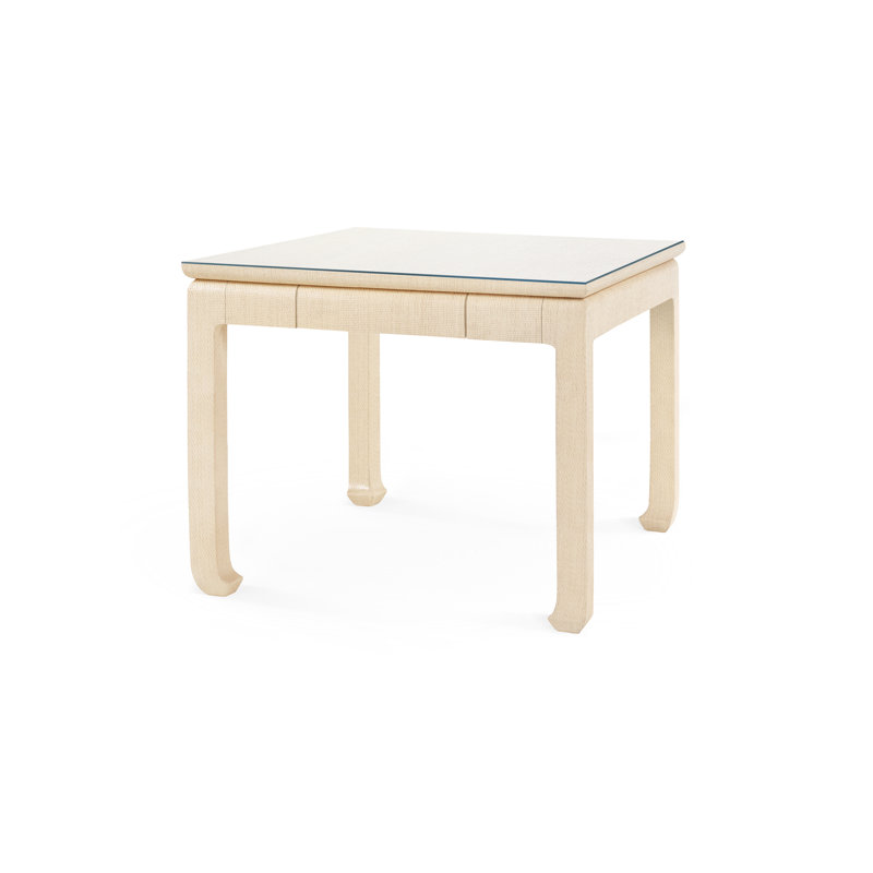 Bethany 38" Card Table, Natural Twill