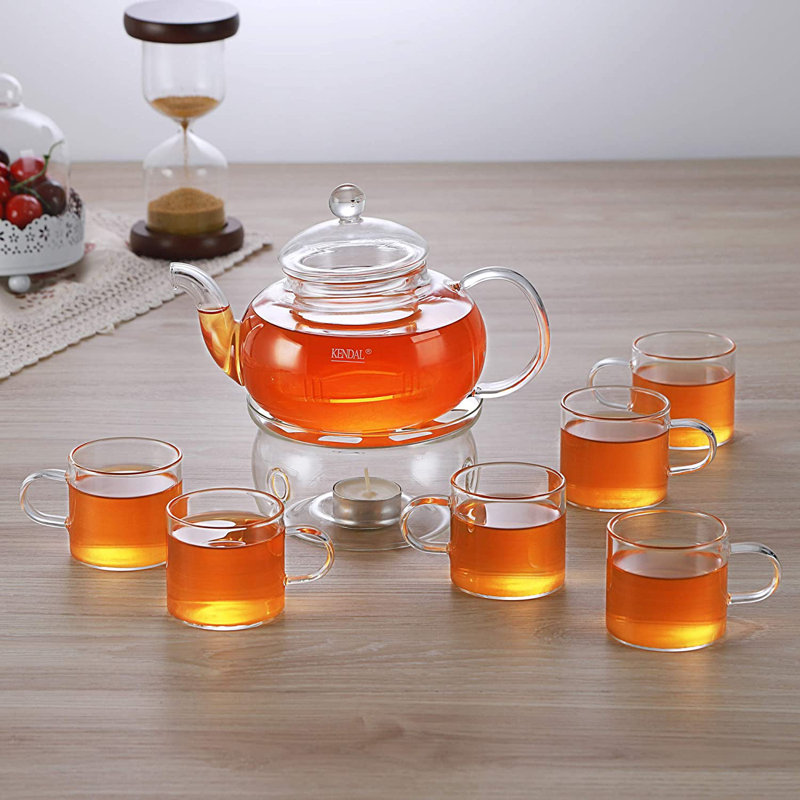 Kendal 27oz. Stovetop Safe Glass No Pattern Teapot