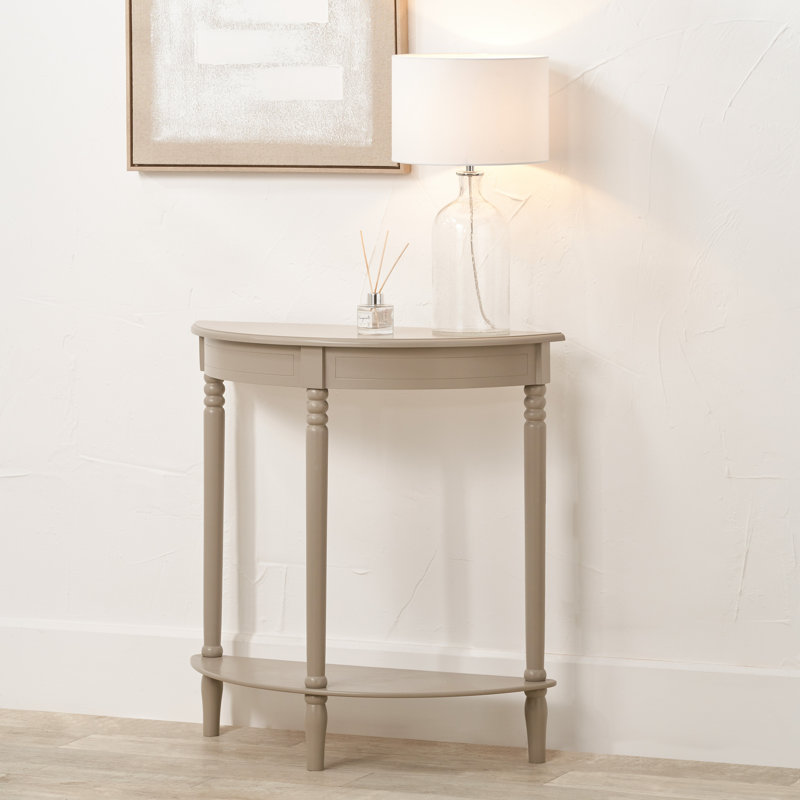 Callum 80cm Solid Wood Console Table, Putty Beige