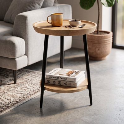 Orvane Solid Wood Top End Table