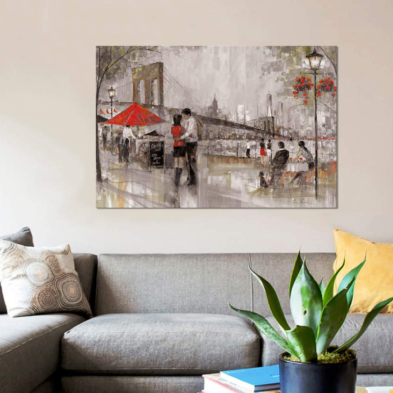 «New York Romance», impression sur toile, H 18 po x l 26 po x P 1,5 po, Toile tendue