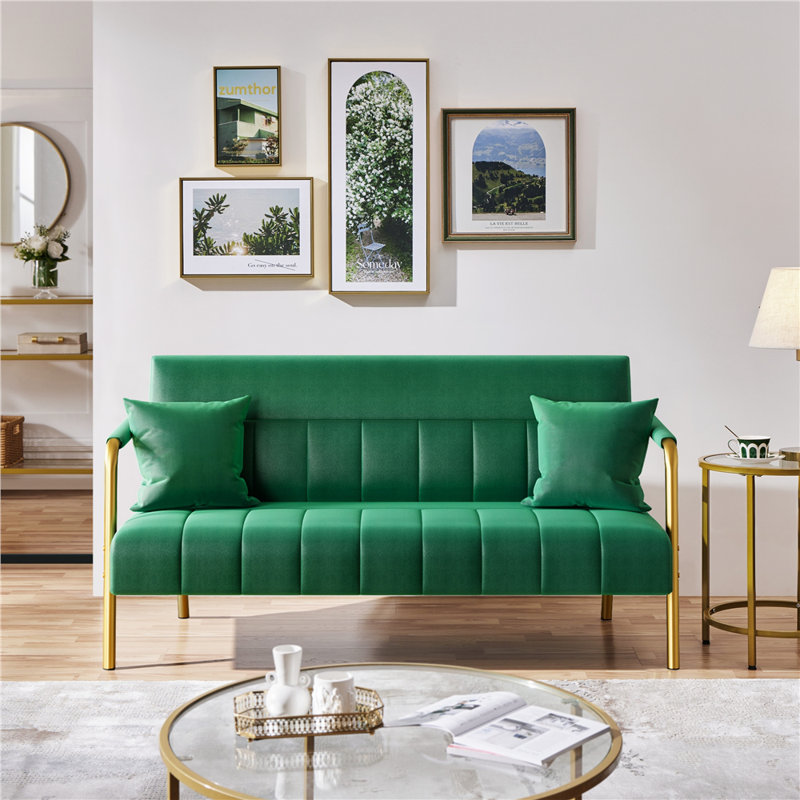 Color Upholstered Armchair, Green