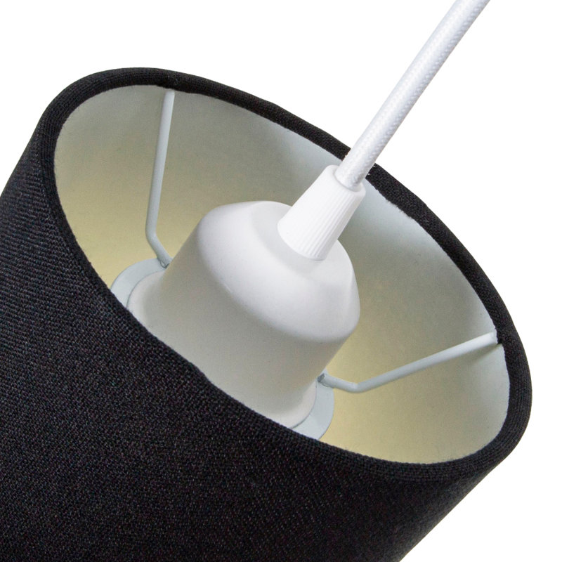 Contemporary and Stylish Linen Fabric Lamp Shade, Black