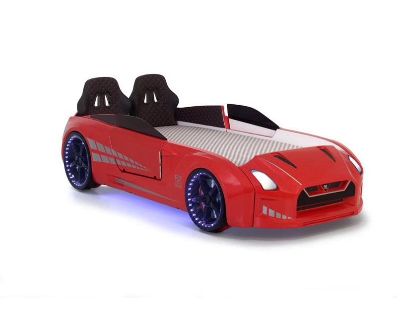Lit simple Aareon par Zoomie Kids, Rouge