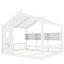 Lit Floor House pour tout-petits, lit pour enfants avec tablette de rangement Montessori, lit maisonnette avec toit-2064050108-2064050109