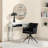 Cleother Luxury Faux Leather Bucket Tub Swivel Dining and Office Chair with Metal Legs (Set of One)-384729211