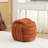 Chenille Makeup Stool - Modern Design For Living Room. Orange, 19.29" D X W 18.13" H, 14.96 Lbs. Fabric, Foam Padding, Wooden Frame, 250 Lbs Capacity, No Assembly Required Easily Stylish Footstool-1509696439