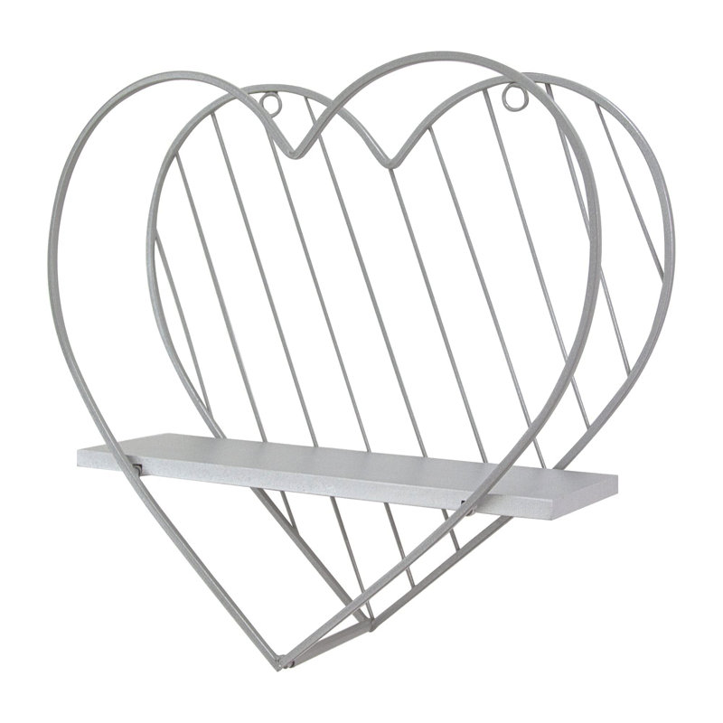 Averyl Metal Floating Shelf, Grey