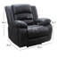 Fauteuil inclinable manuel en cuir végétalien Lamyiah-844157016