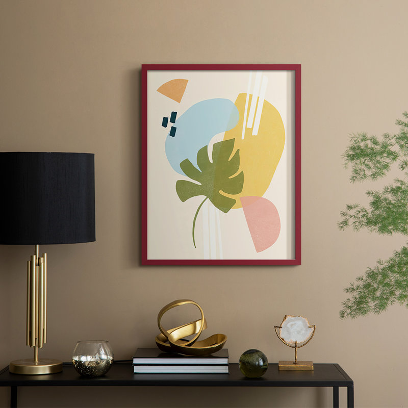 «Memphis Symphony II», reproduction encadrée - bois massif, H 21 po x l 17 po, Rouge