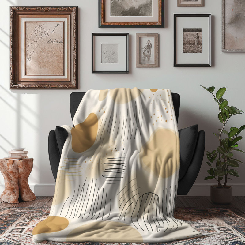 Boho Subtle - Couverture sherpa de qualité supérieure 1 pièce, L 60 po x L 80 po