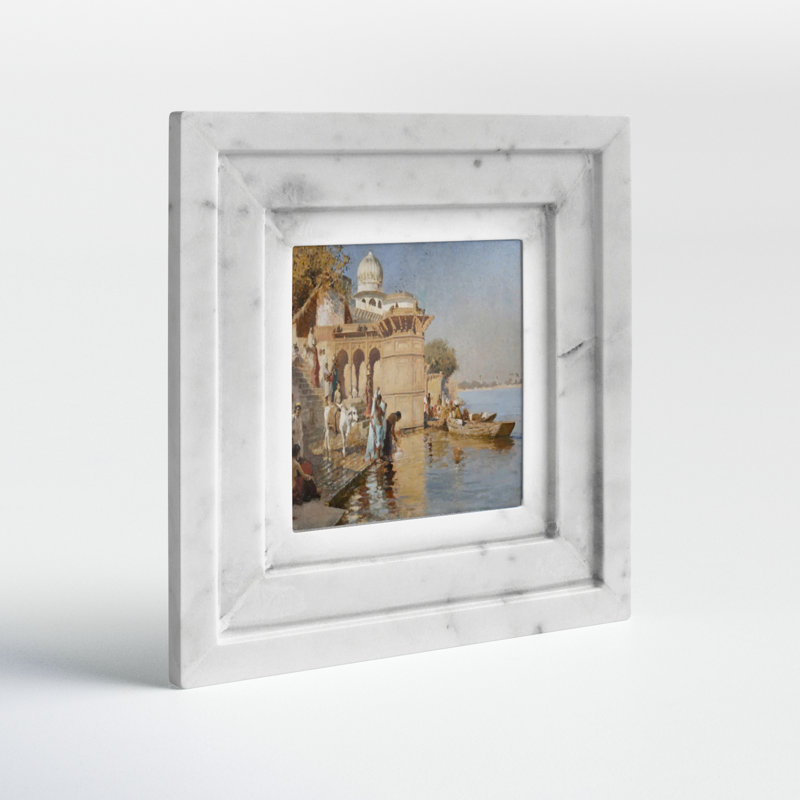 Barrona White Marble Marble Picture Frame
