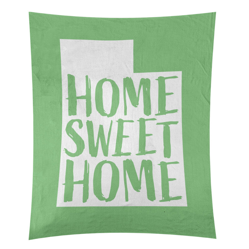 Tapisserie murale Home Sweet Utah, H 80 po x l 68 po, Vert