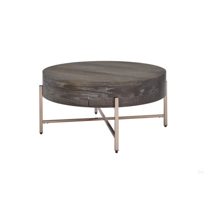 Light Brown & Champagne Finish Coffee Table