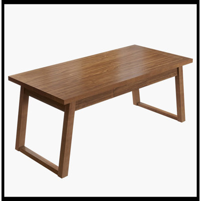 55 po. Bureau d'ordinateur en bois, table d'étude Mid-Century moderne avec tiroir