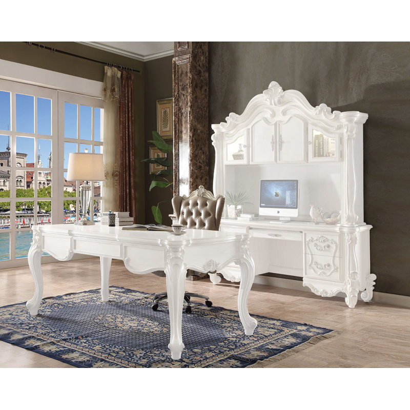 Chaise de bureau Amedori, Gris, Blanc os