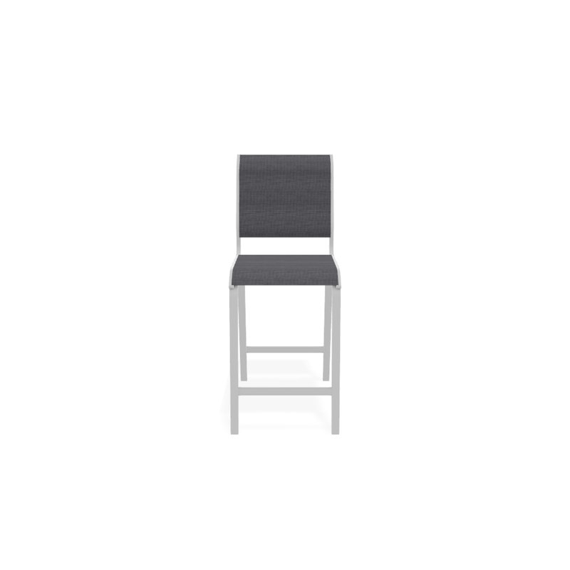Tabouret de bar 26 po Holna, Blanc texturé, Étain Augustine