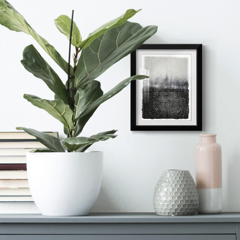Printed Alabaster II -Framed Print, 28.5" H x 20.5" W, Black