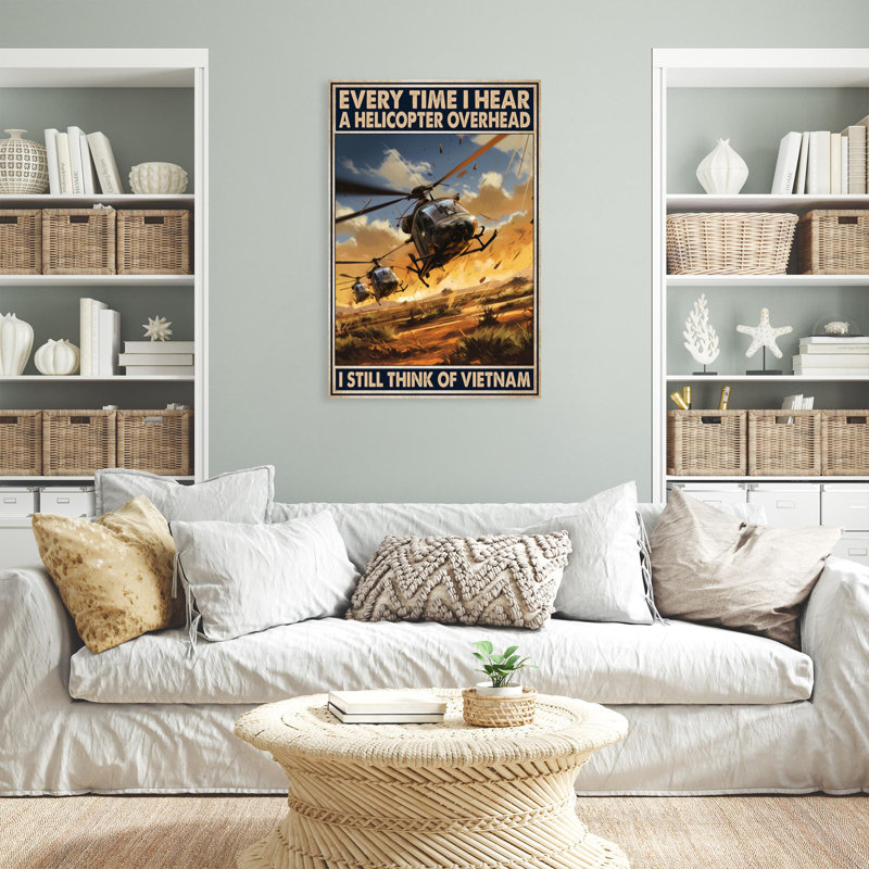 " A Helicopter Overhead 1 ", 36" H x 24" W x 1.25" D