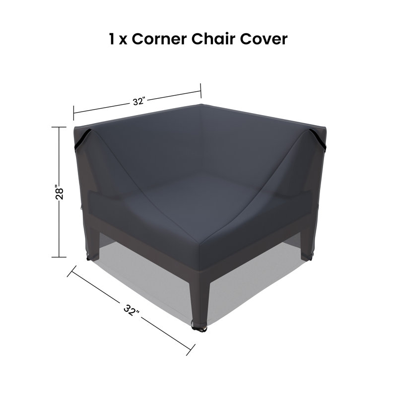 Deloris Acacia Outdoor 30" Corner Chair Patio Cover