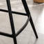 Of 2 Yellow Fabric Kitchen Counter Height Stools, With Cozy Upholstery And Stable Metal Legs