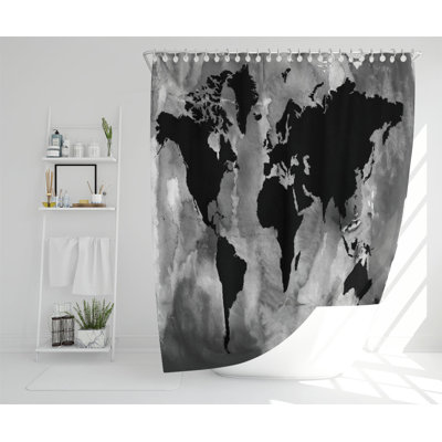 Dilya Polyester Shower Curtain Set
