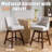  Kitchen Linen Swivel Bar Stools With Solid Wood Legs Upholstered Counter Stools-1553671279