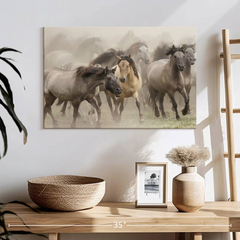 Stampede à cheval sauvage Brampt, H 16 po x l 24 po
