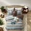 Ensembles de literie bleu élégant, polyester confortable, style traditionnel pour la maison