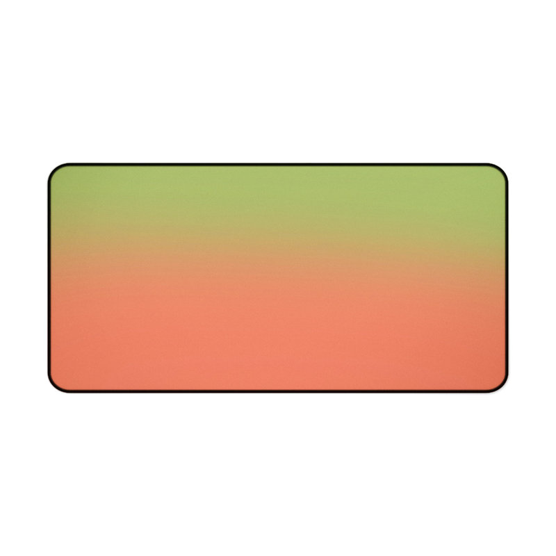  Desk Mat, 31.5" H x 15.5" W x 0.25" D, Lime Coral Gradient