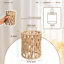 Paquet de 6 abat-jour cylindrique en rotin Boho