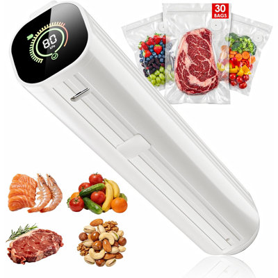 Portable Cordless Vacuum Sealer With Digital Display | Compact Handheld Food Saver For Travel, Camping, Meal Prep