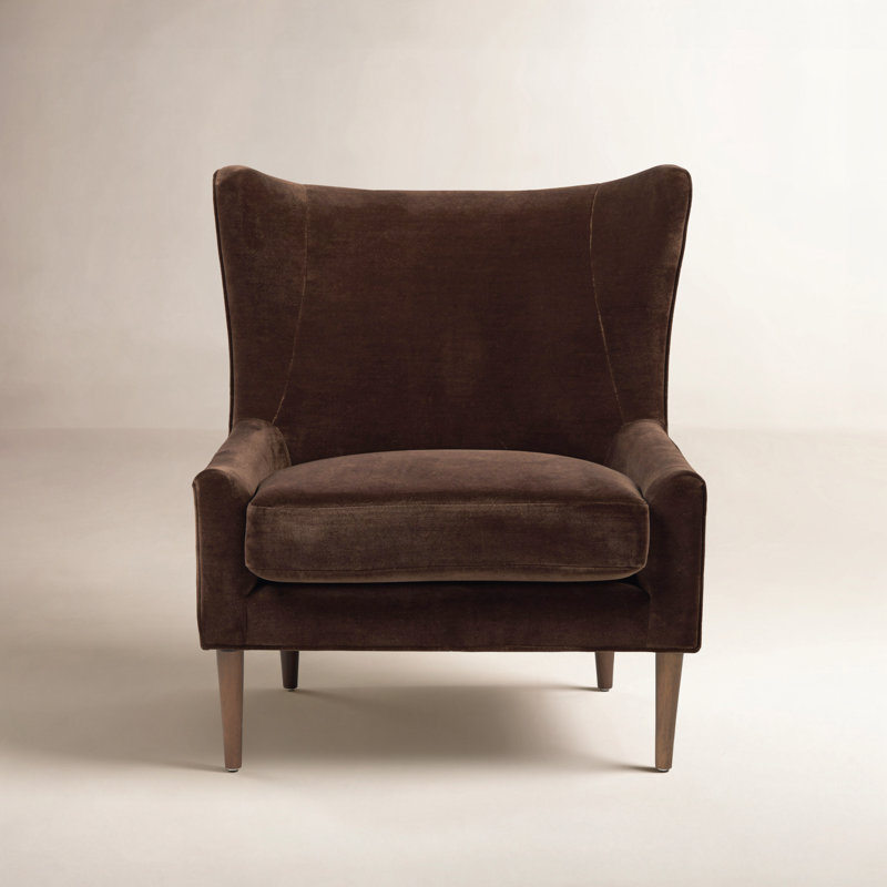 Marlow Wingback Chair, Toasted Parawood, Monte Chocolate