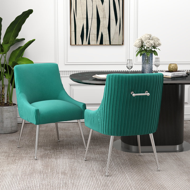 Baudel 19.7'' H Dining Chair, Dark Green
