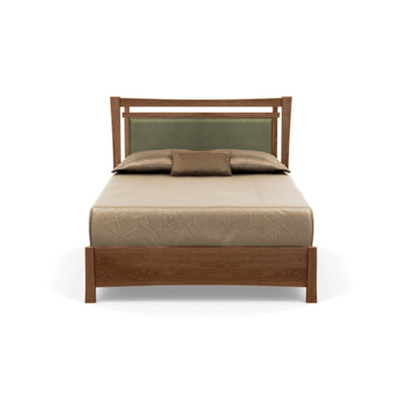 Monterey Upholstered Platform Storage Bed, Queen, Saddle Cherry, Spring