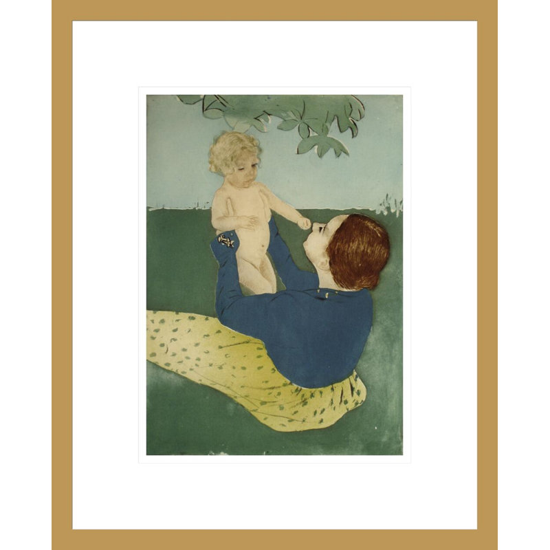 «Under the Horse» par Mary Cassatt - Impression sur toile, H 16,75 po x l 13,57 po
