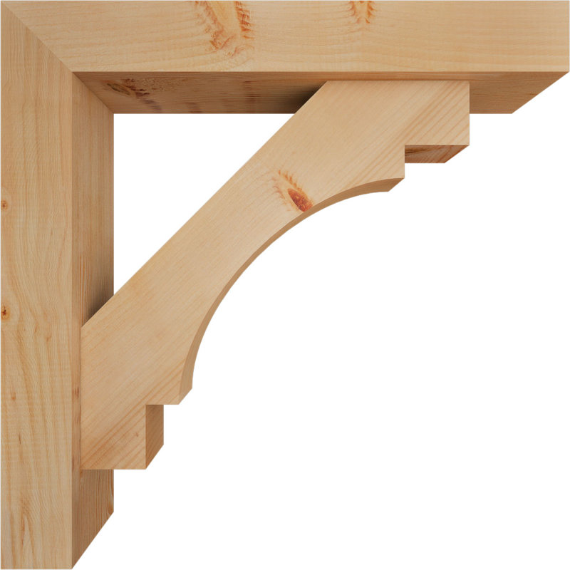 Support Merced Block avec support décalé, 28 po x 28 po, Sapin Douglas de l 5 1/2 po (lisse)