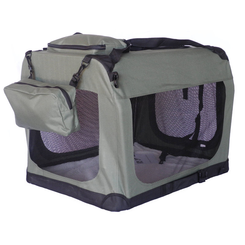 Collapsible Soft-Sided Crate with 2 Doors, XX-Small (20.5" H x 20.5" W x 28" D)
