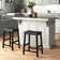 Diamondback 50'' Wide Kitchen Island Set with Stainless Steel Top