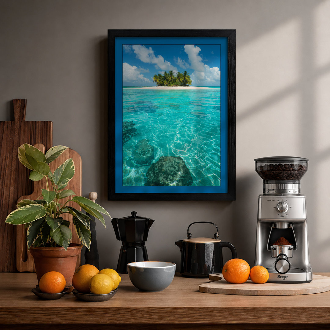 Tropical Island Paradise Coastal - Framed Print