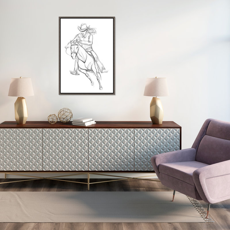 «Western Dust II» par Richard Ryder, reproduction d'art sur toile, Verre
