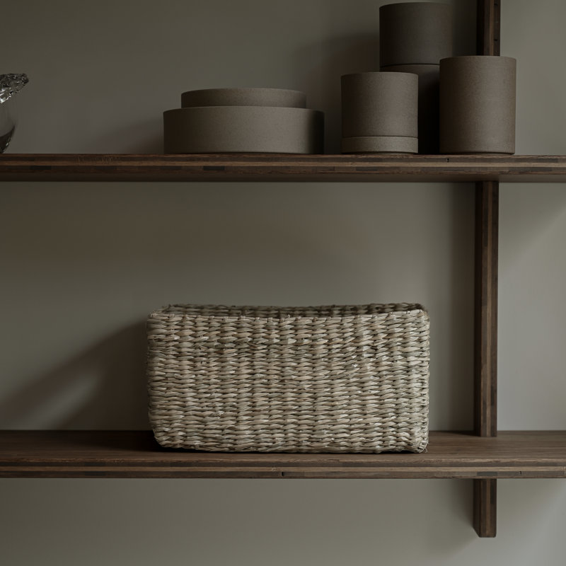 Panier rectangulaire en jonc de mer Puno