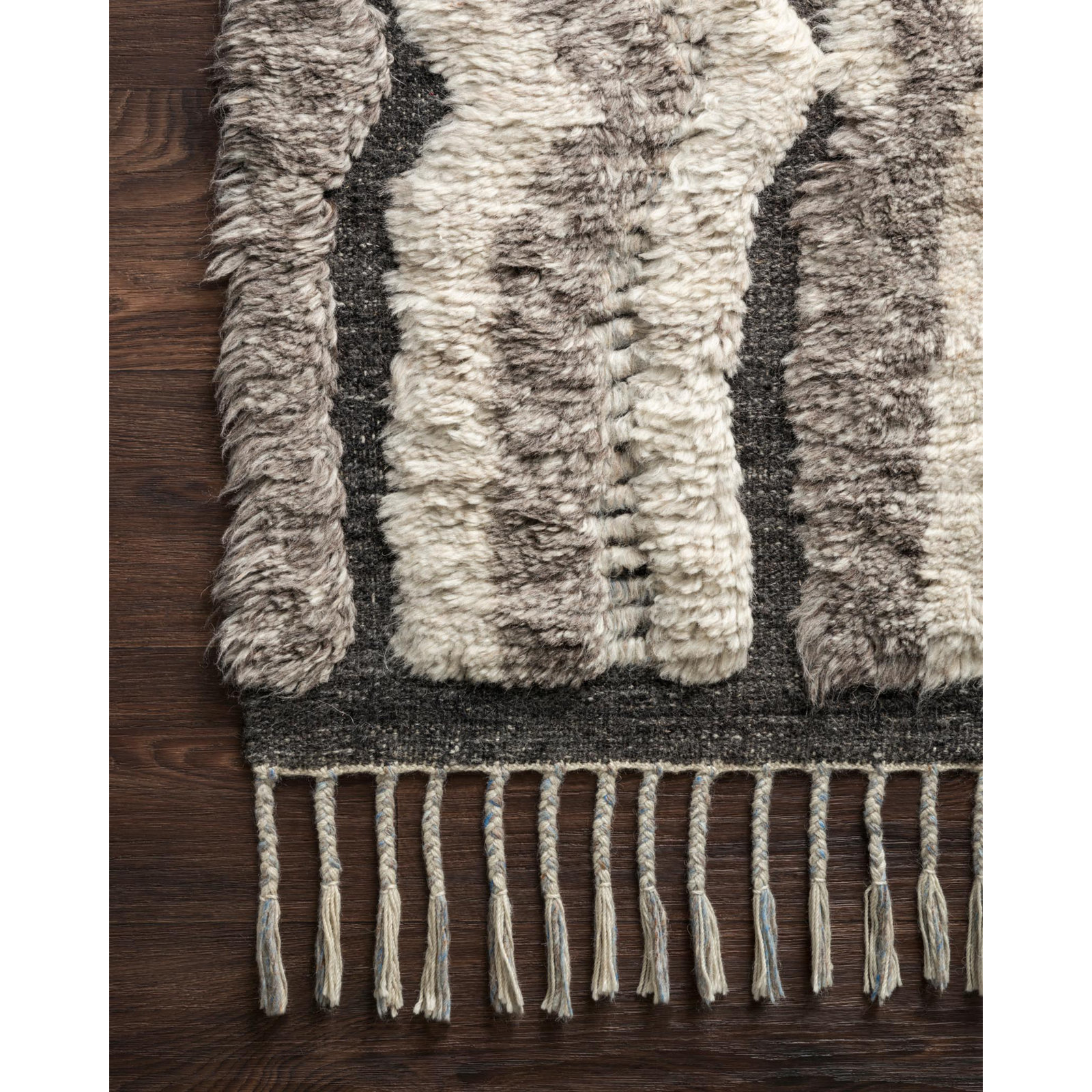 Benjamin Stone Charcoal Hand-Knotted Rug, Rectangle 2' x 3'